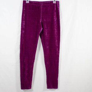 Purple Velveteen Leggings Y2K Inspired